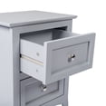 thumbnail image 5 of paproos Modern Bed Side Table Set of 2, Nightstand with with 2 Storage Drawers, Sofa Side Table for Living Room, Bedroom, Gray, 5 of 10