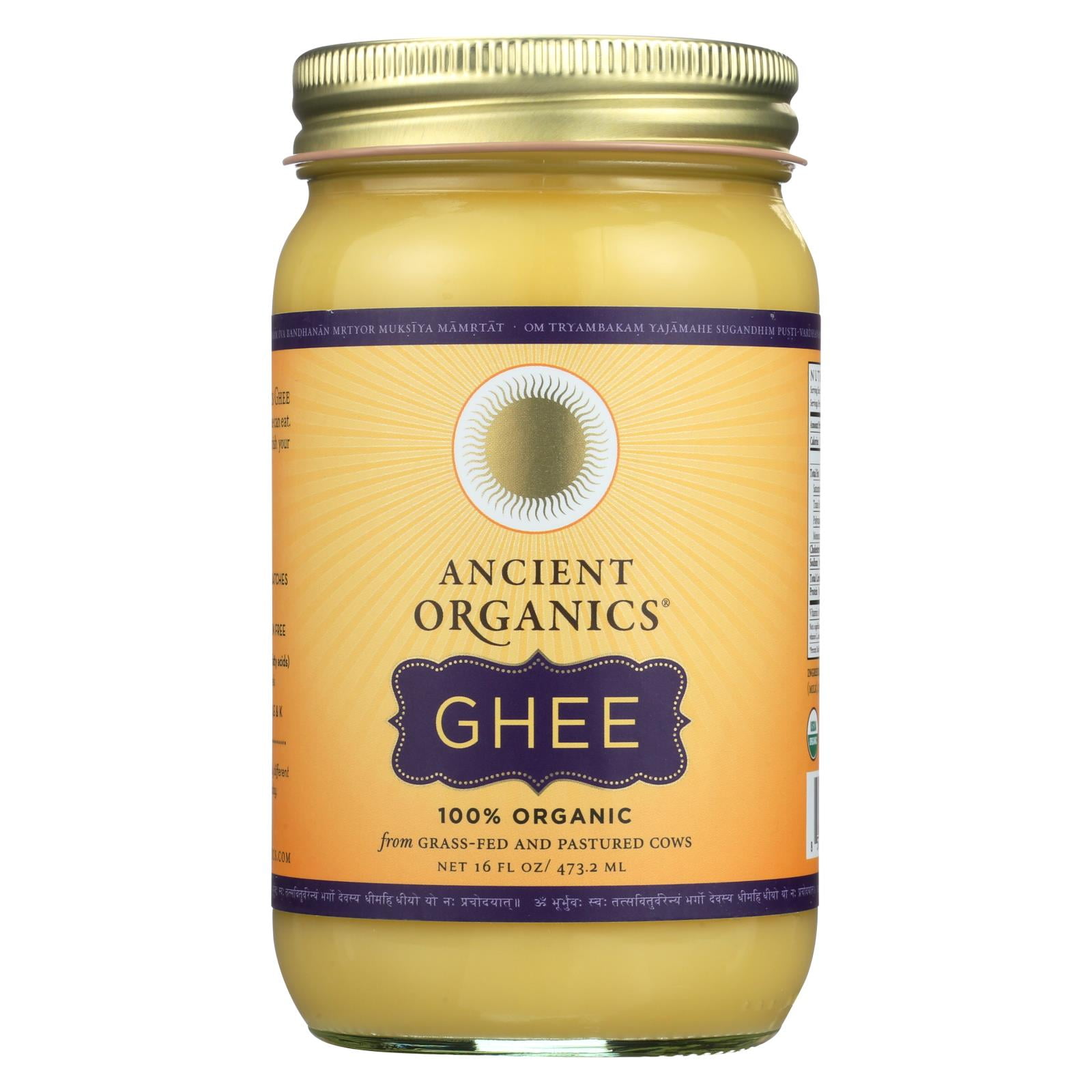 Ancient Organics Organic Artisan Ghee Case Of 6 16 Fl Oz