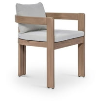 Meridian Furniture Newport Grey Water Resistant Fabric Upholstered Outdoor Patio Dining Chair