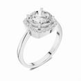thumbnail image 2 of Zuwelria 2.19 Carat Beautiful Round Cut | D/VVS1 Moissanite Diamond Engagement Ring - Halo Bridal Ring - Promise Ring | 18K White Gold Over Sterling Silver | D/VVS1 Size 5, 2 of 8