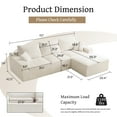 thumbnail image 5 of Modular Sofa Ottoman Set Beige - Self-Exp,ing Technology, Corduroy Upholstery, L/U-Shape Configurable for Small Spaces, Zero Assembly Required, 5 of 7