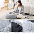 thumbnail image 3 of Cama para gatos Cama para perros lavable y esponjosa lugar para dormir para gatos y perros pequeños, cojín de felpa para gatos, cama redonda para abrazar, tamaño 50x50 / 60x60 cm, gris, 3 of 5