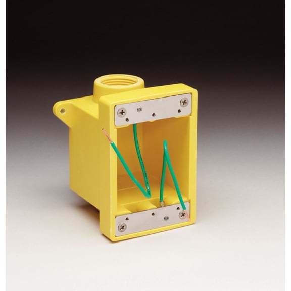 Marinco 6084CR FD BOX, W/TWO 1 K.O. HOLES YELLOW