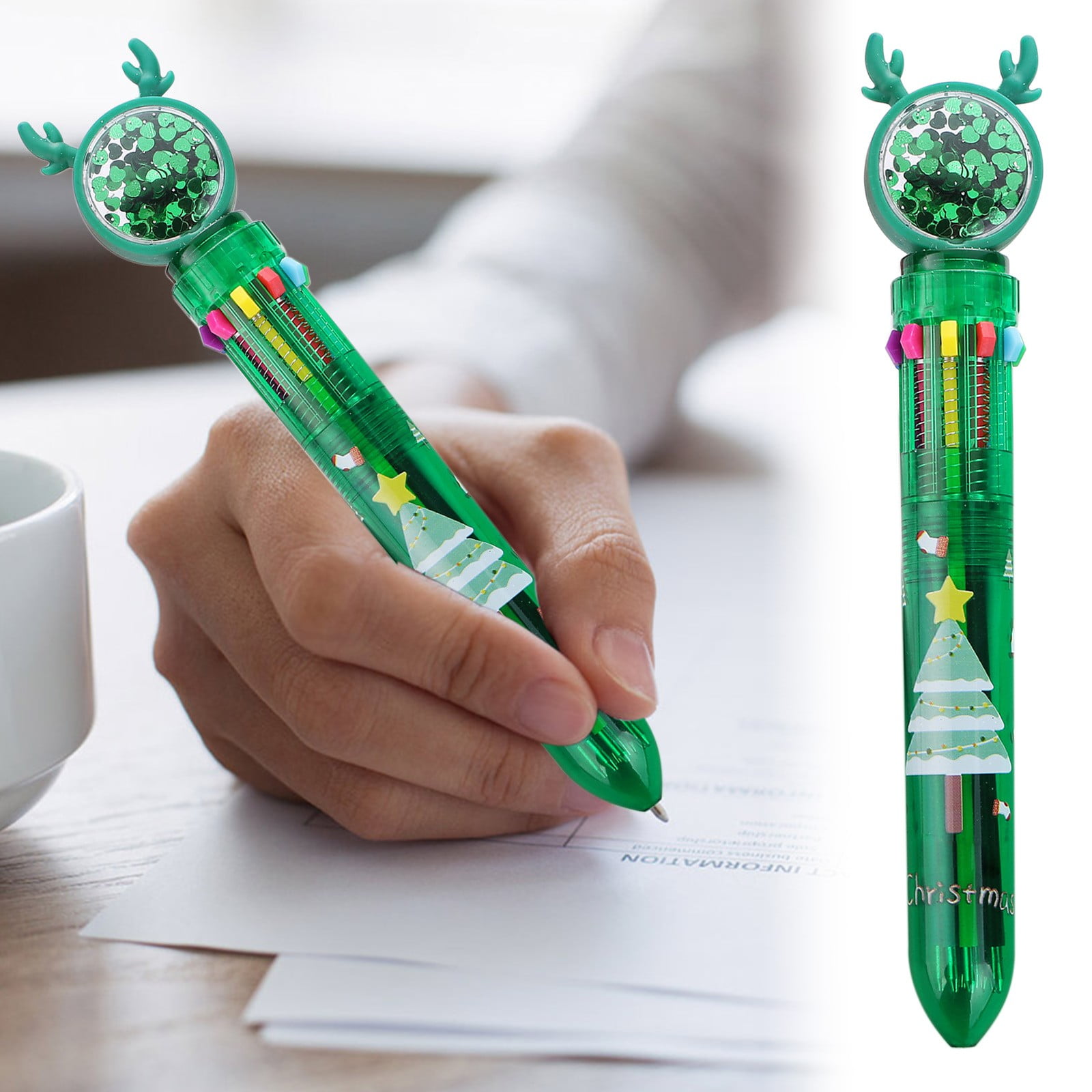 Mini Stylos à Bille Multicolores Dessin Animé De Noël