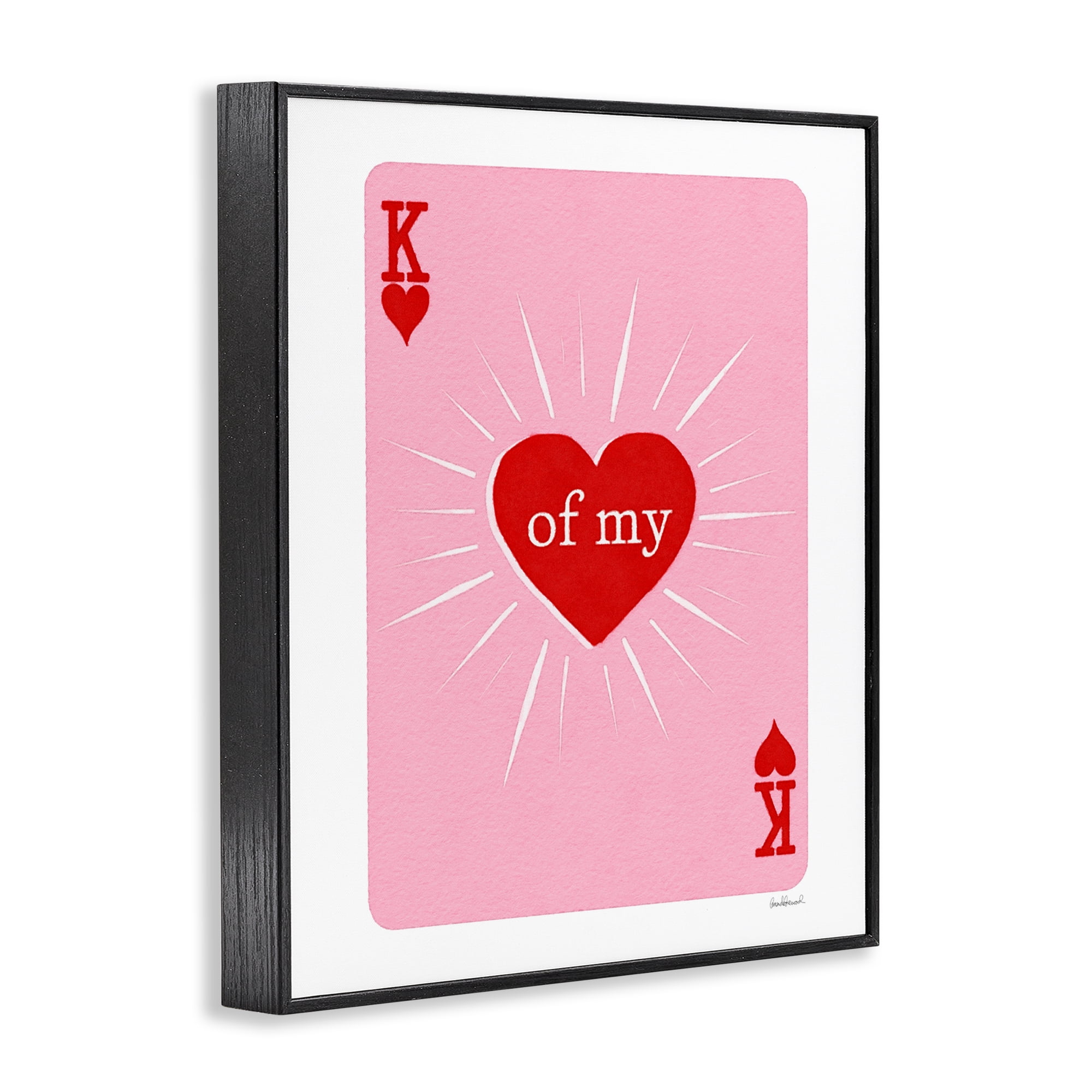 King Of My Heart Black Framed Giclee Art, design by Amanda Greenwood