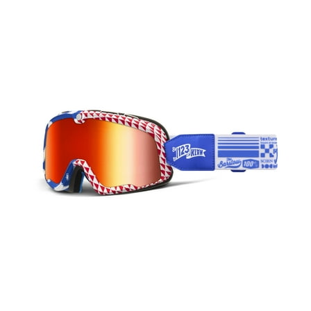 100% BARSTOW Goggles - Anti-Fog Sports Goggles for Motocross - Polycarbonate Bike Goggles with