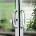 thumbnail image 6 of 10"  Sliding Patio Glass Door White Offset Pull Handle Set Replacement with Keys fits 3 ¹⁵/₁₆ inches Hole Spacing, and 1-1/4" to 2-1/4" Door Thickness, 6 of 8