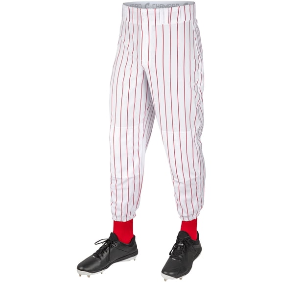 CLOSER pin stripe baseball pant - WHITE,SCARLETPIN - M