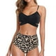 thumbnail image 4 of Traje de baño de 2 piezas para mujer, trajes de baño para mujer, traje de baño de moda para mujer, traje de baño bikini dividido liso y estampado para mujer, 4 of 8