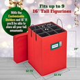 thumbnail image 2 of Nutcracker and Figurine Collectible Storage Box - Stores Up to 9-16-inch Tall Nutcrackers, Ornaments, and More - Holiday Decor Protective Organizer Container with Adjustable Dividers, 2 of 7