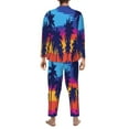 thumbnail image 5 of Kll Beach With Palm Trees (3) Sleepwear Mens Flannel Pajamas,Long Cotton Pj Set, 5 of 9