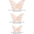 thumbnail image 2 of 24 pegatinas de pared de mariposas 3D, 3 tamaños, calcomanías de pared de mariposas, decoración de pared para dormitorio, fiesta, decoración de boda (dorado), 2 of 5