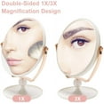 thumbnail image 2 of Magnifying Makeup Vanity Mirror,ABS Plastic Double Sided 3X Magnification 360°Swivel Beauty Make Up Mirror Cosmetic Table Desk Mirror 8" Oval, 2 of 15