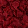 thumbnail image 1 of Xiao Hua 1000 piezas de pétalos de rosa artificiales para decoración de bodas y fiestas, color burdeos, 1 of 3