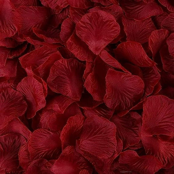 Nvzi -b 1000 Pieces Rose Petals Artificial Flower Petals for Wedding Party Decoration Burgundy