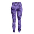 thumbnail image 6 of Renewold Tie-dye Violet Pocket Yoga Pants for Women Active Yoga Leggings Butt Lifting Elastic Essential Leggings Lightweight Sportswear Running Tights Ankle Pants, XL, 6 of 8