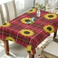 thumbnail image 4 of Sunflower Flowers Rectangle Tablecloth, Dust Proof Anti Wrinkle Wipeable Table Cloth Tabletop for of Dinner Kitchen Wedding Holiday Party 60"x90" Home Decor, 4 of 7