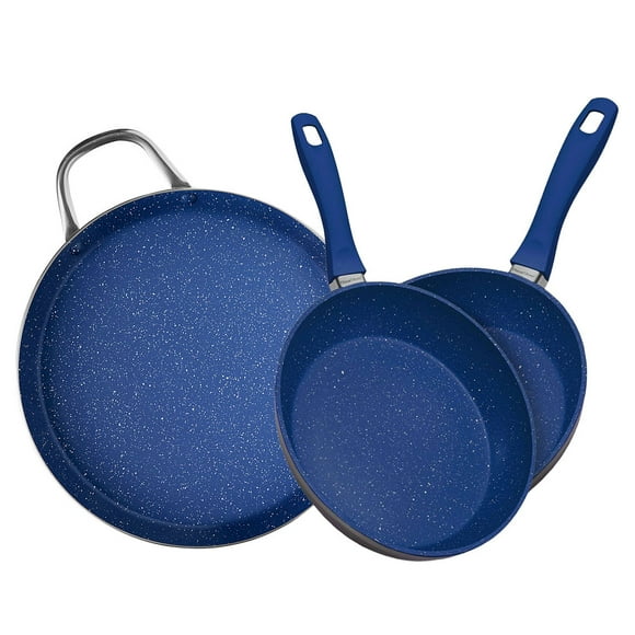 Set 2 Sartenes y Comal FLAVORSTONE Azul Antiadherentes