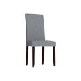 thumbnail image 2 of SIMPLIHOME Acadian Parson Dining Chair (Set of 2), Stone Grey Faux Leather and SOLID WOOD, Square, Upholstered, For the Dining Room, Contemporary Modern, 2 of 4