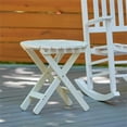 thumbnail image 3 of Pemberly Row Adirondack Round Cedar Wood Foldable Side Table in White, 3 of 7