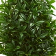 thumbnail image 3 of Nearly Natural 57" Bay Leaf Artificial Topiary Tree in Orange Planter UV Resistant (Indoor/Outdoor), 3 of 4