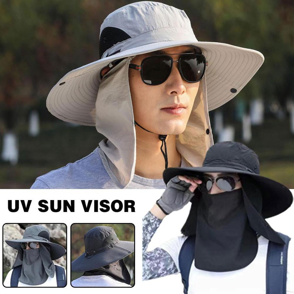 Outdoor UV Protection Sun Hat Neck Face Flap Wide Brim Hats Hiking
