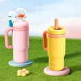 thumbnail image 3 of 710ml Stainless Steel Whale Fountain Tumbler with Handle Leak-Proof Screw-On Lid with Removable Silicone Straw Perfect for Kids, Teens, and Adults, 3 of 8