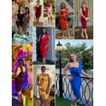 thumbnail image 2 of One Shoulder Ruffle Dress Side Split Bodycon Bandage Dress Wedding Guest Dress, 2 of 6