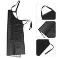 thumbnail image 4 of Black PU Leather Waterproof Oil-Resistant Apron Dishwashing Work Apron Dishwasher Apron Cleaning Apron Industrial Apron Butcher Apron for Home Kitchen, 4 of 5