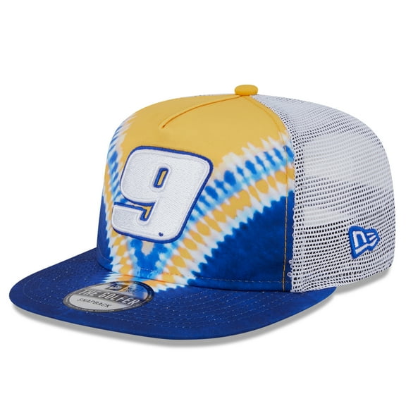 Men's New Era Blue Chase Elliott Golfer Tie-Dye Snapback Hat