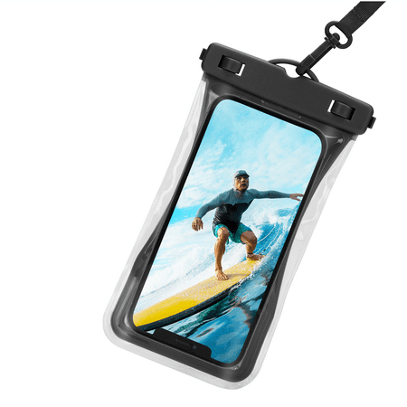 Urbanx Universal Waterproof Phone Pouch Cellphone Dry Bag Case Designed For Xiaomi Redmi Note 10 Pro Max Perfect Fit for All Other Smartphones Up To 7" - Black