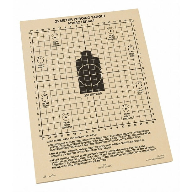 25m Zeroing Target Sheets 100 - Walmart.com