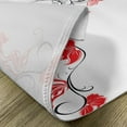 thumbnail image 5 of Ambesonne East Place Mats Set of 4, Japanese Flowers Ivy, Standard Size, Scarlet White, 5 of 6