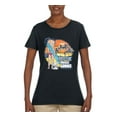 thumbnail image 2 of Wild Bobby Betty Boop Endless Summer Beach the Dog Betty Boop Womens T-Shirt, Black, Small, 2 of 5