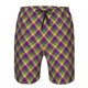 thumbnail image 3 of Fotbe Mardi Gras Plaid Trajes de Baño Estampados para Hombre, Shorts de Verano de Secado Rápido, Ropa de Playa, Bañadores-Small, 3 of 6