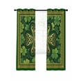 thumbnail image 7 of St Patricks Day Blackout Curtains for Bedroom, Gold Green Shamrock Checkered Lucky Leaf Thermal Insulated Kitchen Drapes with Grommets, Light Blocking Window Treatment, 2 Panels 52" x 72", 7 of 7