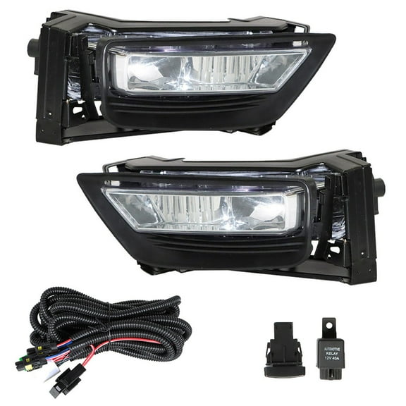 munirater Left & Right Front Bumper Fog Lights Lamps with Wiring Harness & Switch Replacement for 2013 2014 2015 Honda Accord 4-Door Sedan 33950-T2A-A11 33900-T2A-A11