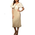 thumbnail image 2 of Unique Bargains Women's Faux Fur Shawl Bowknot Ribbon Bridal Wrap Stole Shrug, 2 of 6