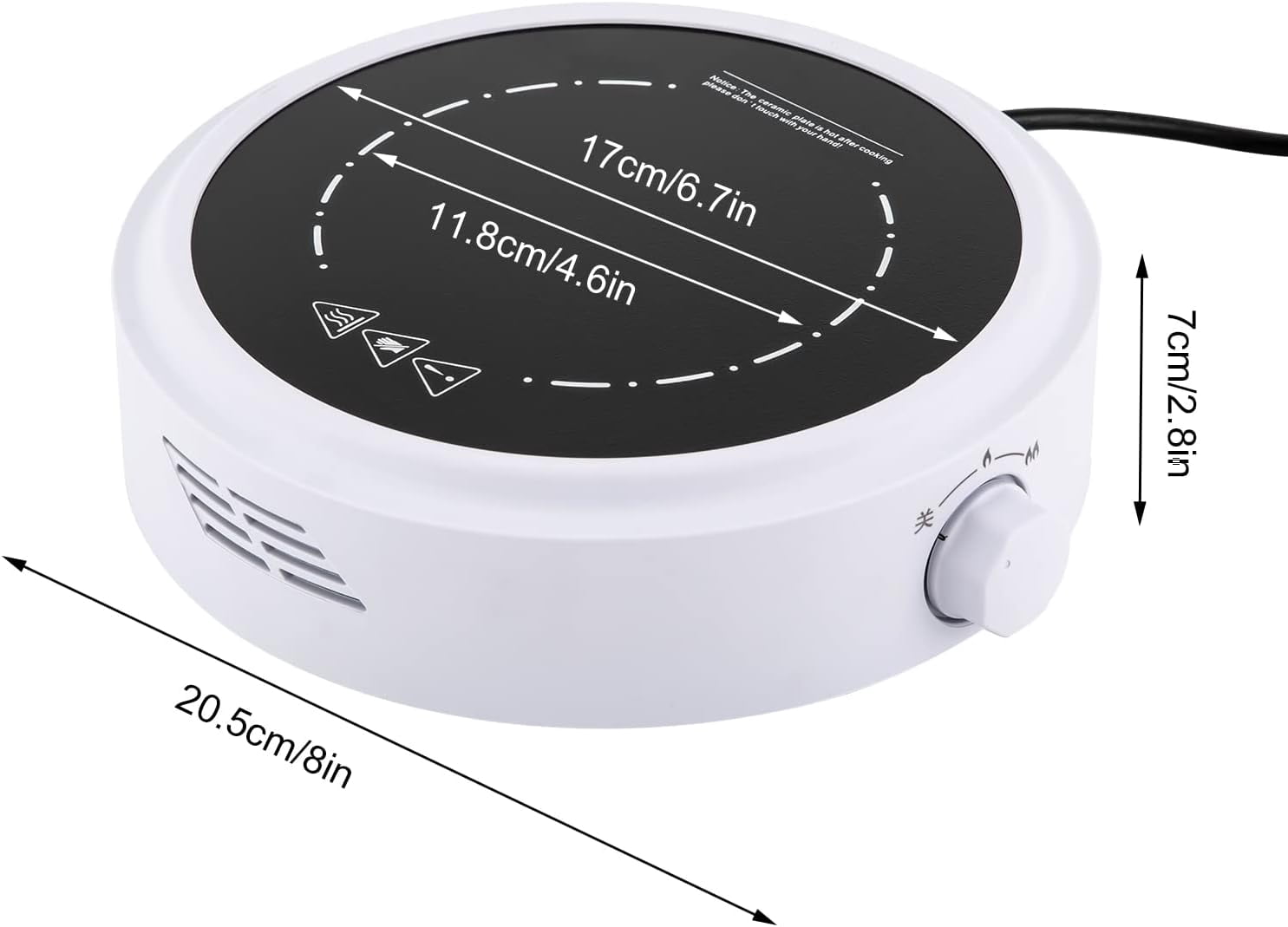 700W Portable Mini Electric Stove Hot Plate Adjustable For Boiling Tea Coffee