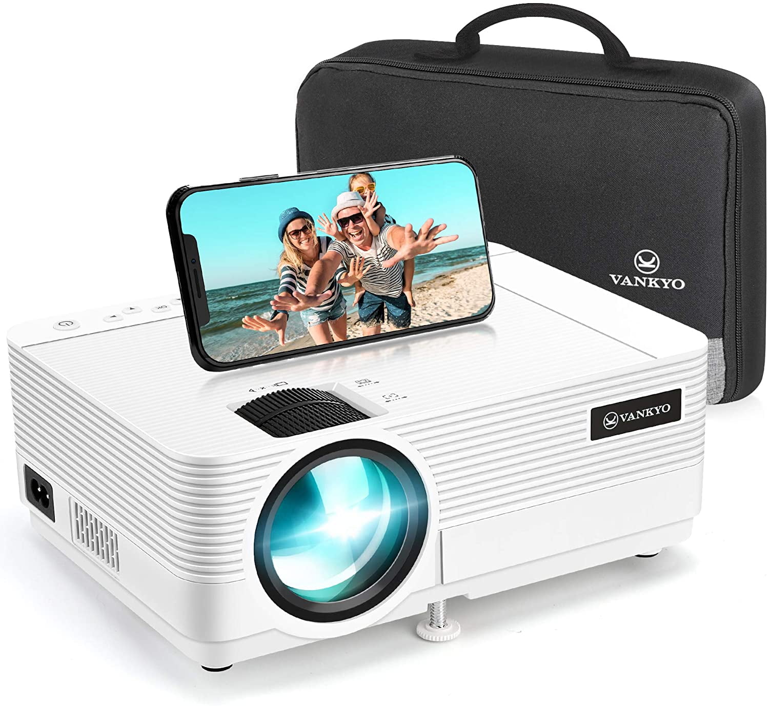 Wireless WiFi Projector with Screen Supports 1080P Full HD 