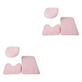 thumbnail image 1 of Ounissouiy 3x exquisitas alfombras de baño antideslizantes hechas a mano textura fuerte absorción de agua juego de alfombrillas de baño rosa Rosa claro 2Conjunto, 1 of 6