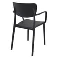 thumbnail image 2 of Compamia Lisa Outdoor Dining Arm Chair in Black Finish, 2 of 7