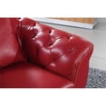 thumbnail image 4 of EK093 Red Color With Italian Full Leather Loveseat, 4 of 9