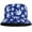 Style 2 - Royal/White, variant on Marijuanas Leaf Pattern Designed Men Women Unisex Packable Foldable Summer Travel Beach Outdoor Fishing Bucket Hat Green