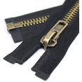thumbnail image 2 of 31.5 Inch Antique Brass Separating Jacket Zipper (31.5" Anti-brass)y-teeth Metal Zipper Heavy Duty Metal Zippers For Jackets Sewing Coats Crafts, 2 of 5