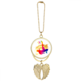 thumbnail image 1 of Cheered Football Player Bicycle Kick Car Keychain Angel Wing Pendant, 1 of 4