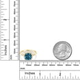 thumbnail image 3 of Gem Stone King 10K Yellow Gold London Blue Topaz and White Diamond Women's Engagement Ring (3.05 Cttw, Cushion 8MM, Size 5), 3 of 7