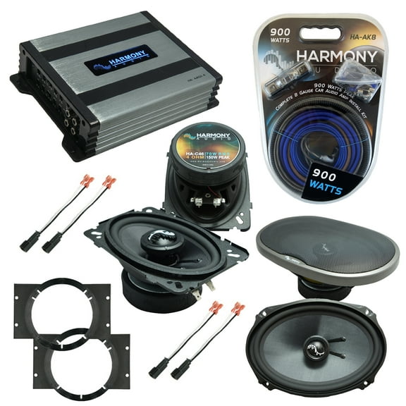 Fits Chevy Cavalier 1995-2005 OEM Speakers Upgrade Harmony C46 C69 HA-A400.4 Amp