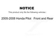 thumbnail image 2 of Transit Auto Front Wheel Bearing Coated Disc Brake Rotors and Semi-Metallic Pads Kit for Car 2005-2008 Honda Pilot KBB-101415, 2 of 11