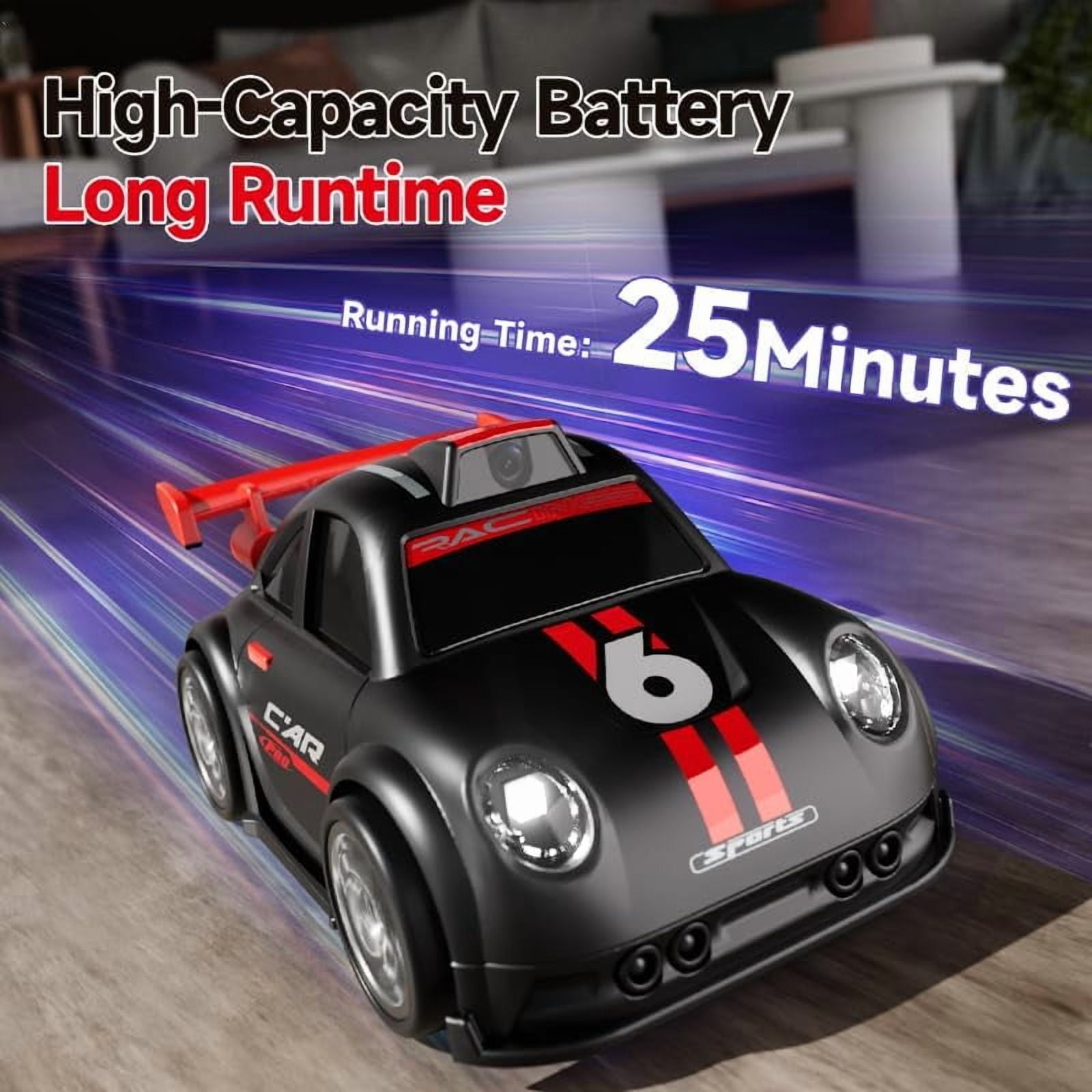Mini RC Racing Cars with Camera, RC Drift Car with Follow, Escape, One-Click Demo Mode, Real-time Video Transmission Allows for Taking Photos (A)